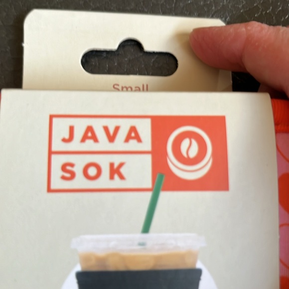 Java sok pink heart reusable insulating cold beverage sleeve - Picture 3 of 6